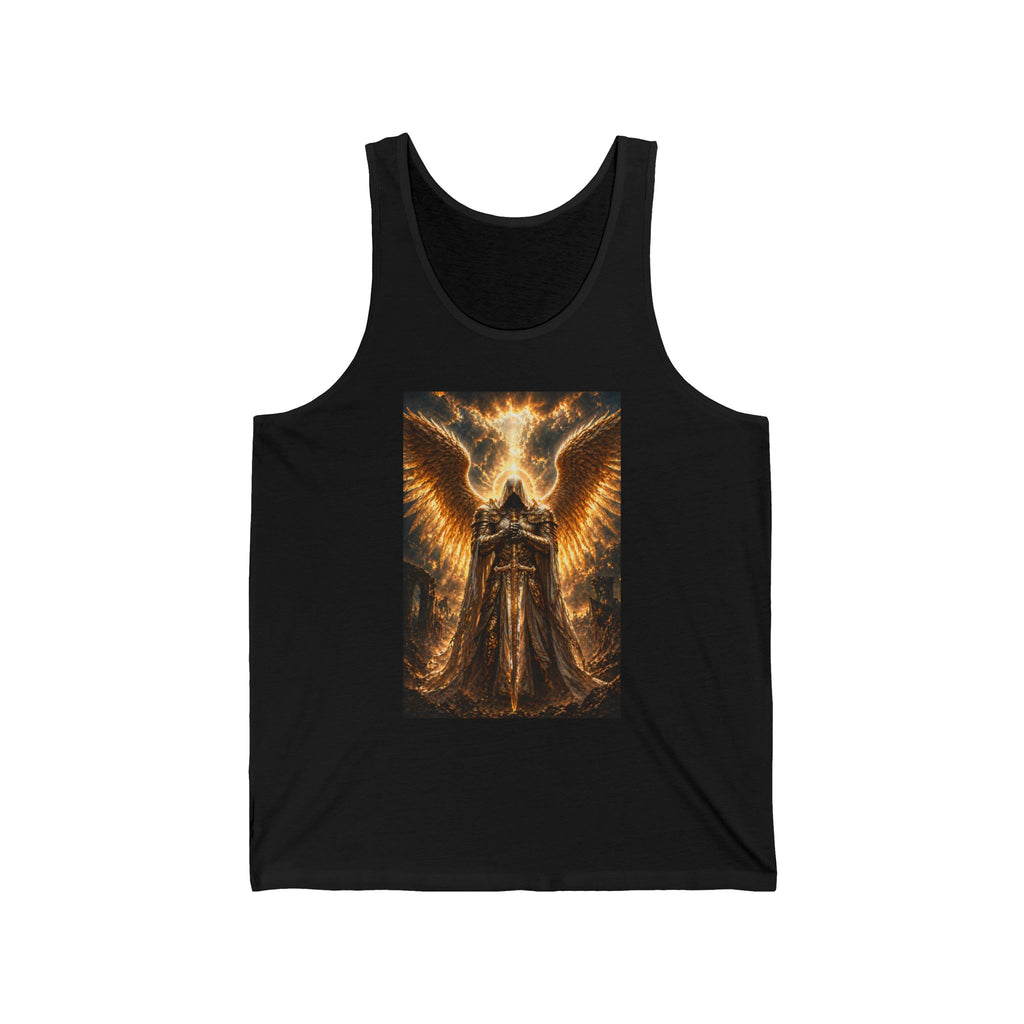 Angel of Fire Tank Top — Fiery Gothic Angel Graphic Tank