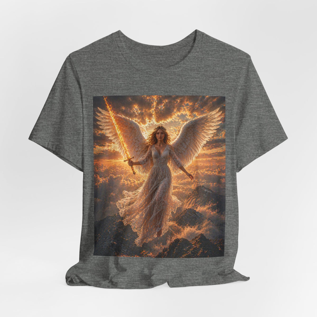 Angel Warrior Tee — Radiant Guardian Wings Graphic T-Shirt
