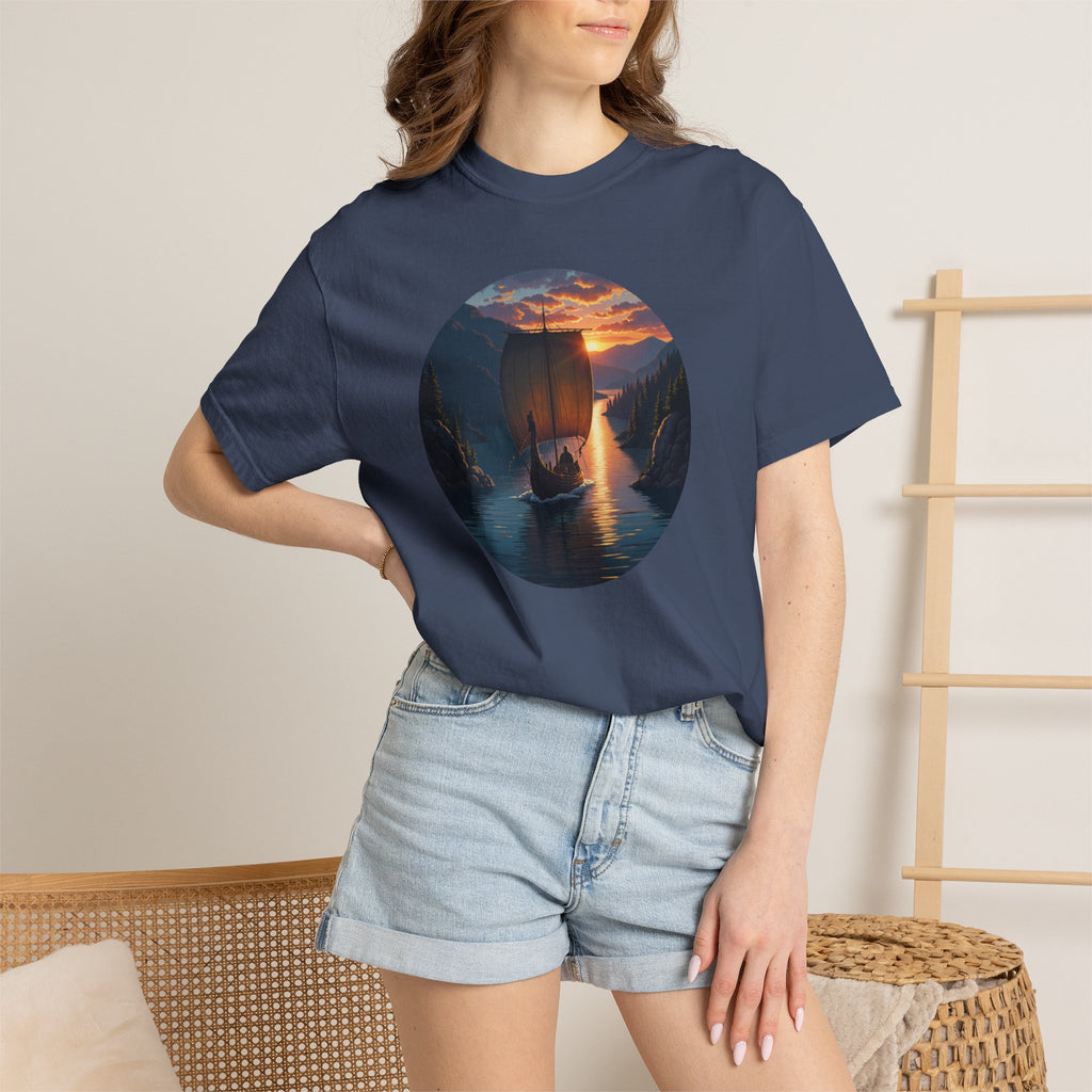 Viking Ship Garment-Dyed T-shirt