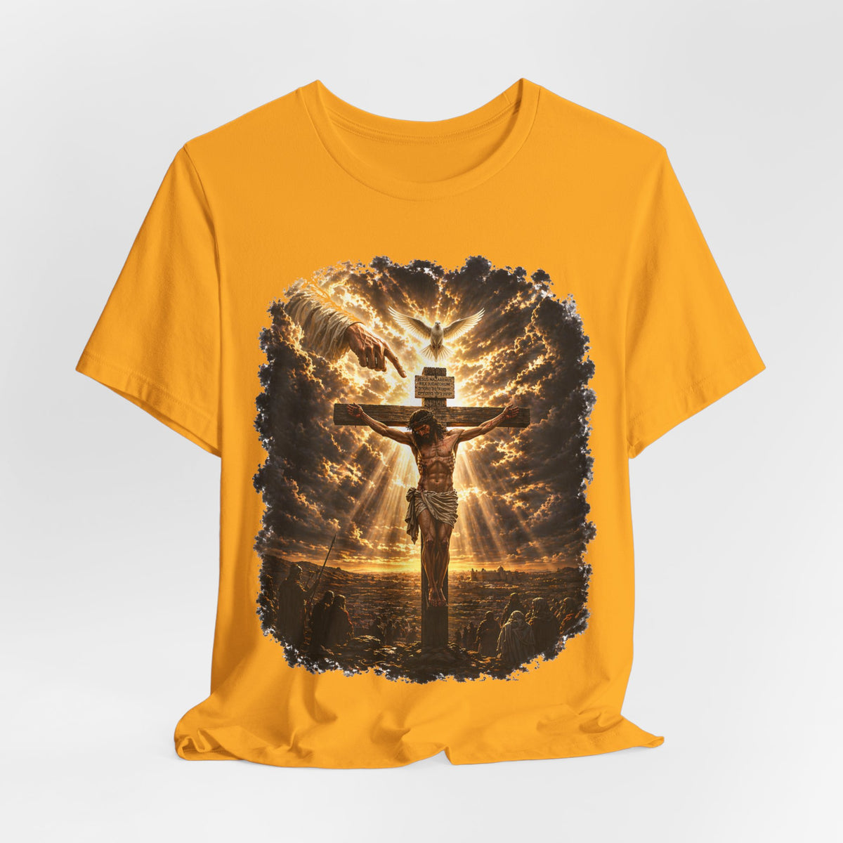 Crucifixion Sunrise T-Shirt — Jesus on the Cross Spiritual Faith Tee