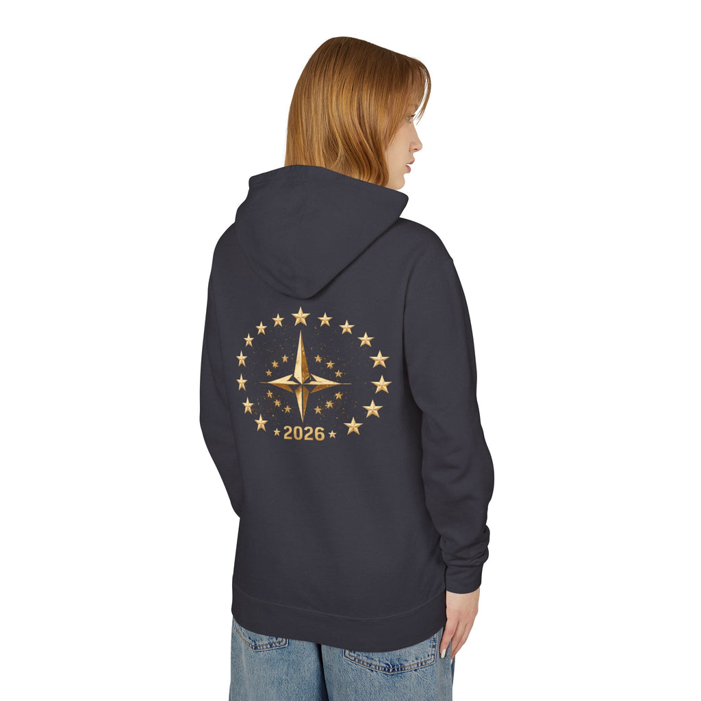 United By The Stars Eagle Flag Hoodie — "Stronger Together" Patriotic Military Veteran Pullover