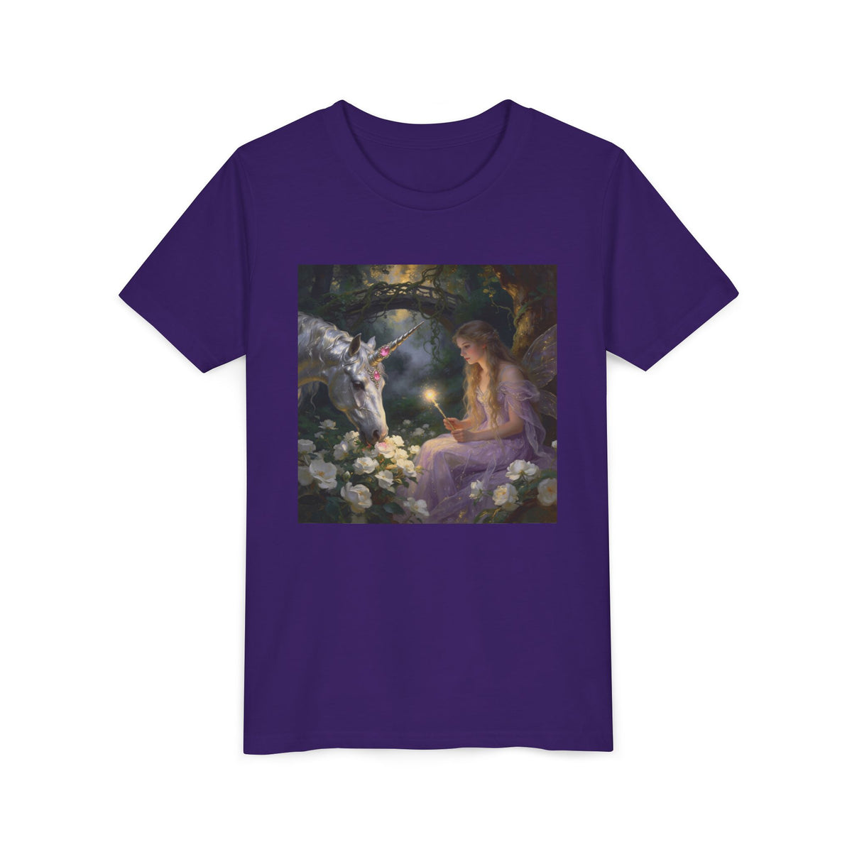 Magical Unicorn & Girl Youth Tee – Fantasy Kids Shirt