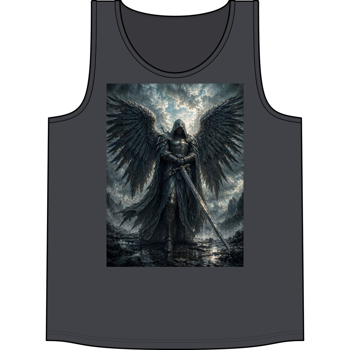 Dark Angel Warrior Tank Top — Gothic Fantasy Concert Tank