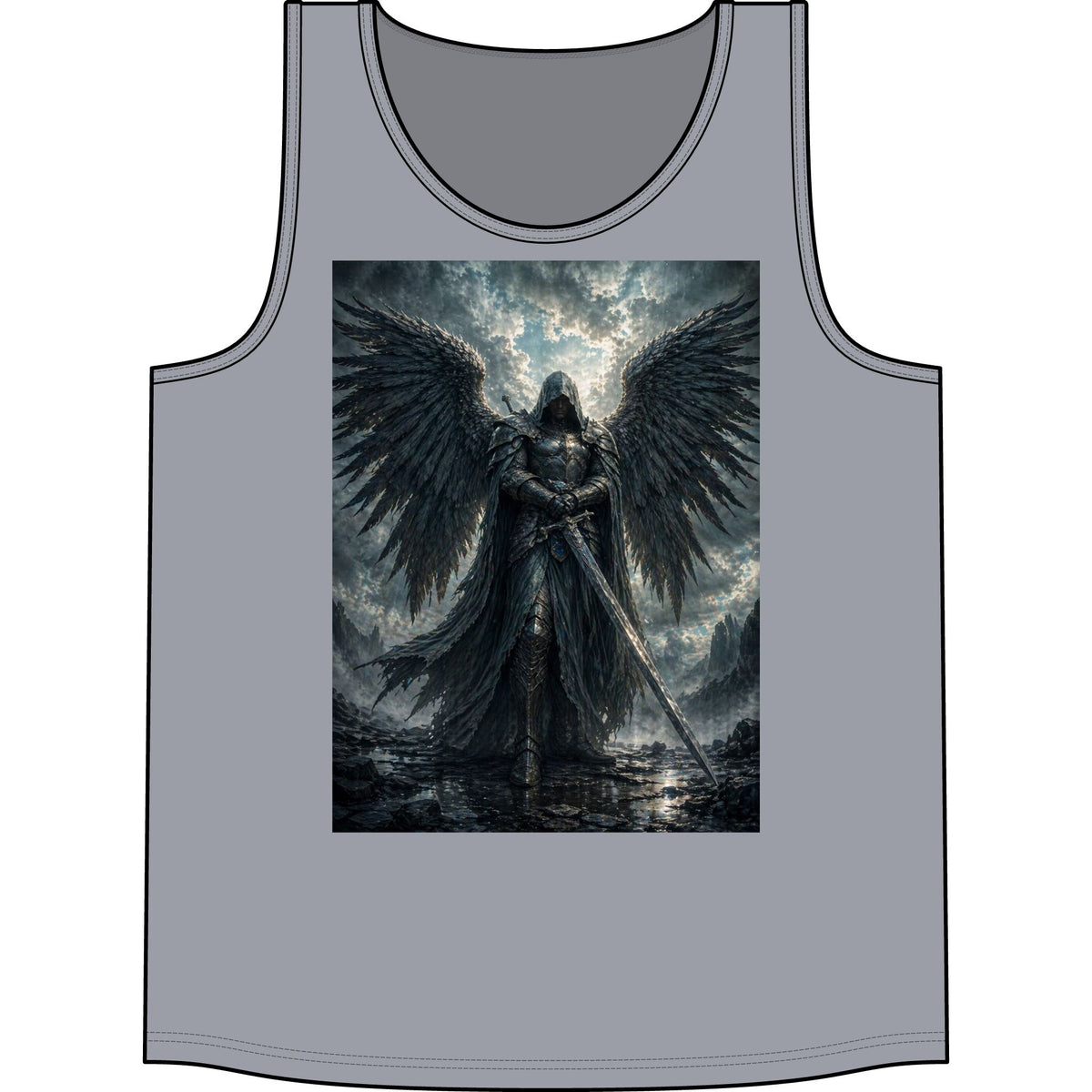 Dark Angel Warrior Tank Top — Gothic Fantasy Concert Tank