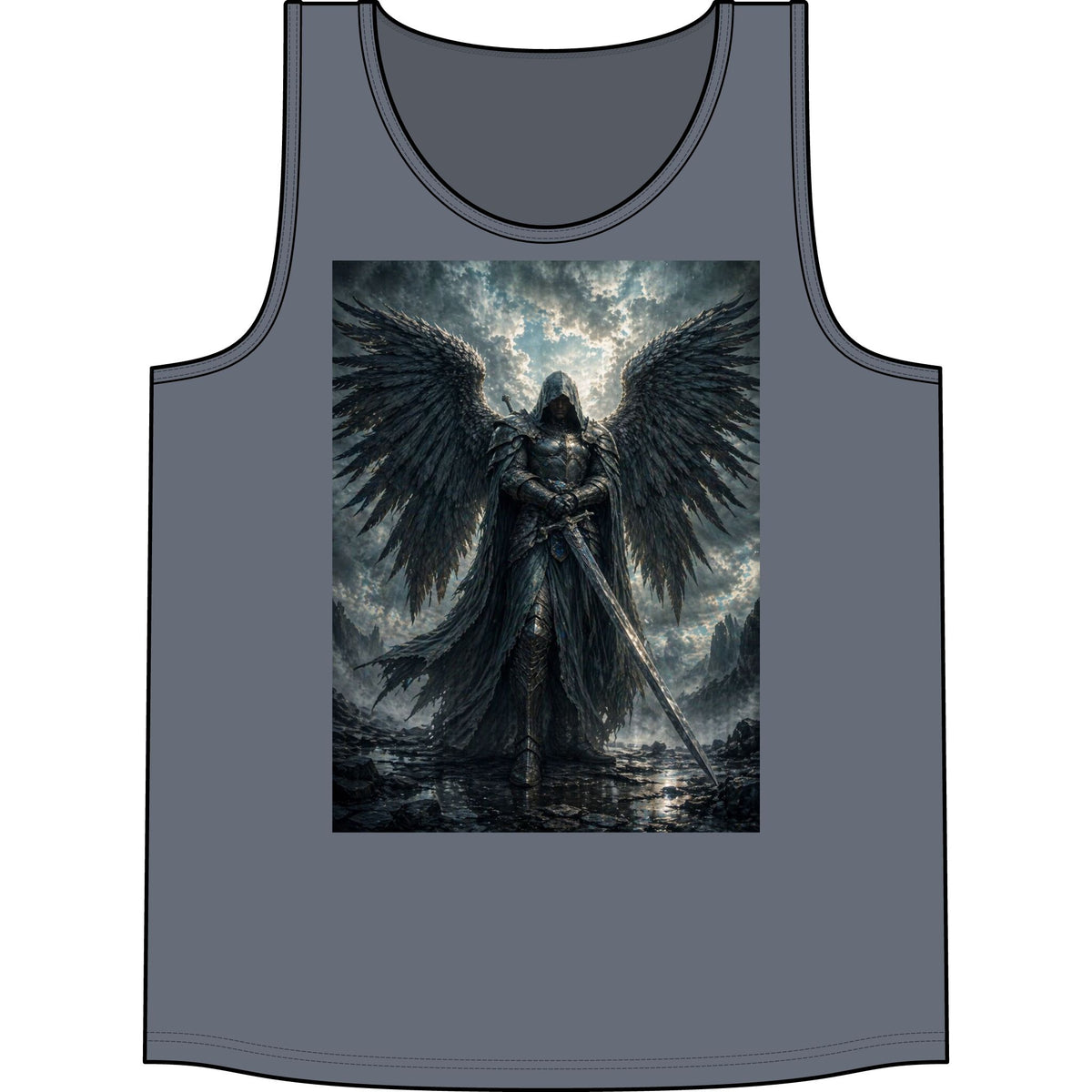 Dark Angel Warrior Tank Top — Gothic Fantasy Concert Tank