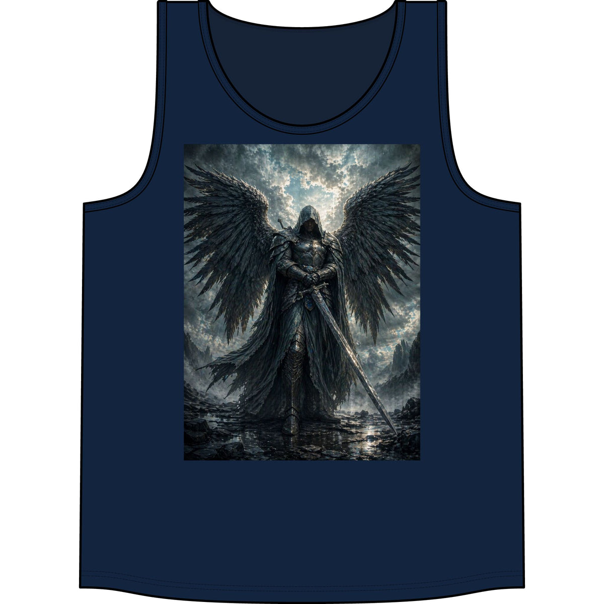 Dark Angel Warrior Tank Top — Gothic Fantasy Concert Tank