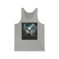 Angel Silhouette Tank Top — Dark Stormy Sky Winged Figure Graphic Tank