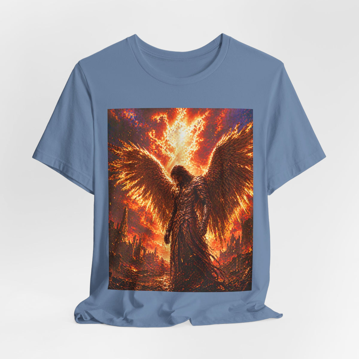 Angel Graphic Tee — Flaming Wings Apocalypse T-Shirt