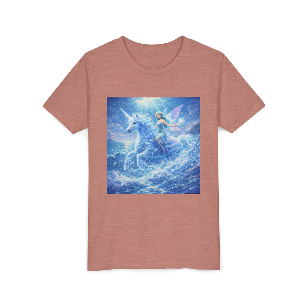 Kids Unicorn Fairy Tee — Magical Blue Pegasus Graphic Youth T-Shirt