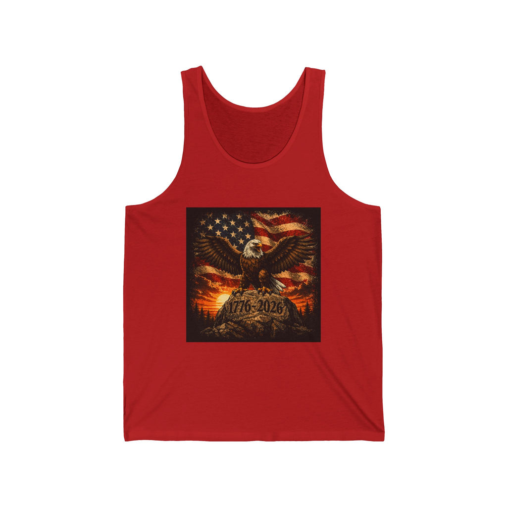 Patriotic Eagle Tank Top – 1776–2026 American Flag Graphic