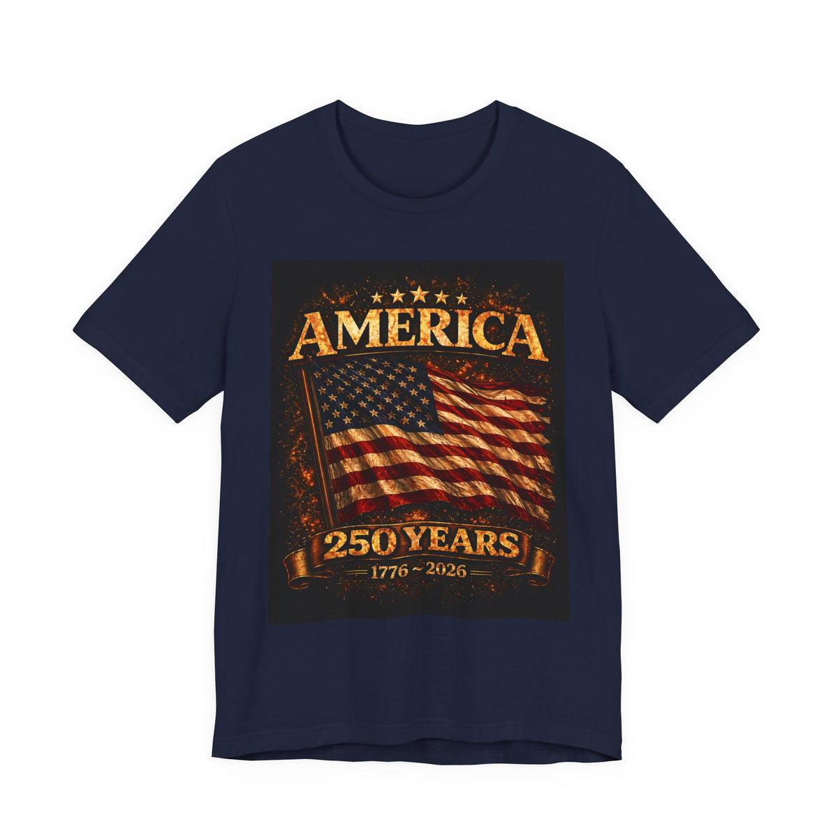 America 250 Years Flag T-Shirt — 1776–2026 Patriotic Tee