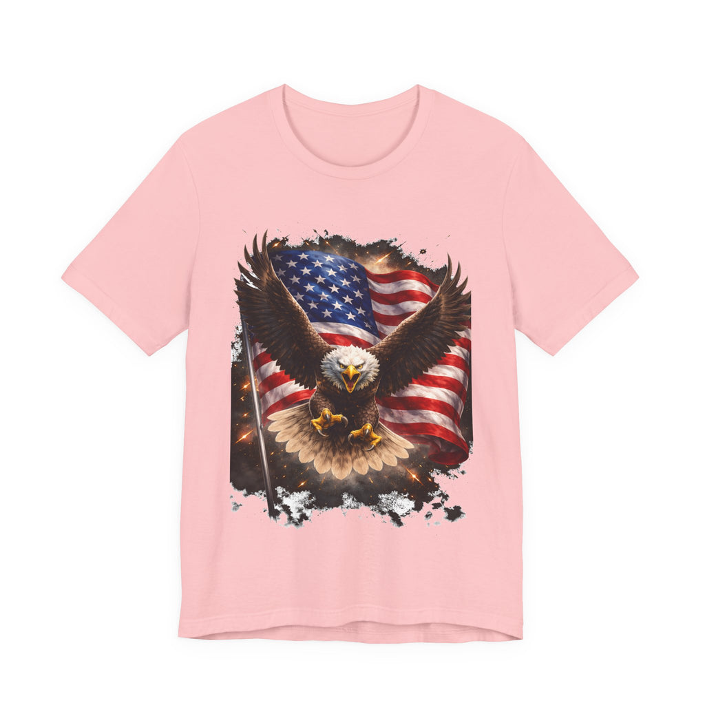 American Eagle Flag T-Shirt — Patriotic Bald Eagle Graphic Tee