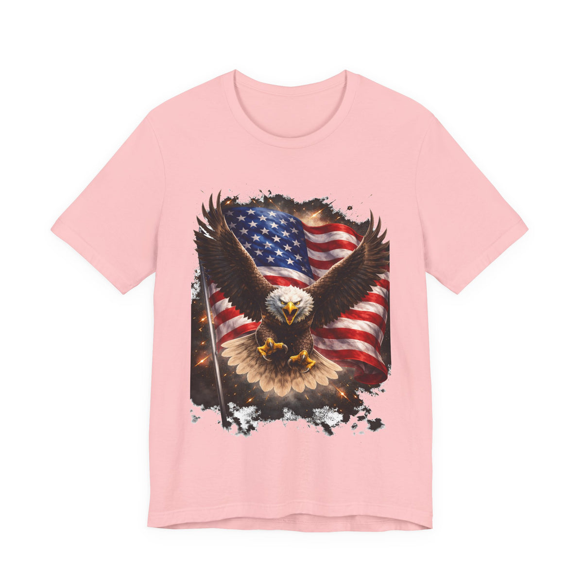 American Eagle Flag T-Shirt — Patriotic Bald Eagle Graphic Tee