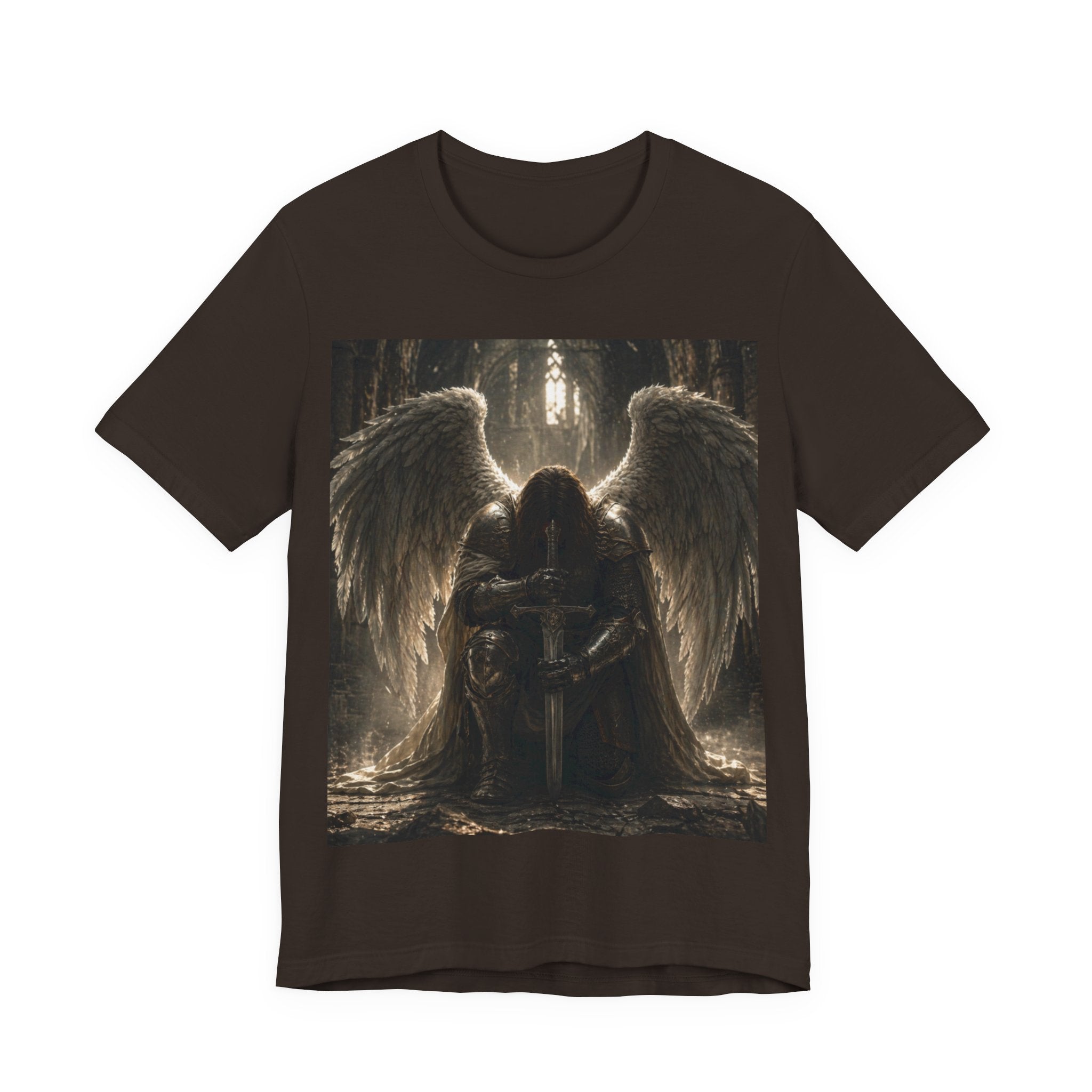 Dark Angel Graphic Tee — Gothic Winged Angel Art T-Shirt