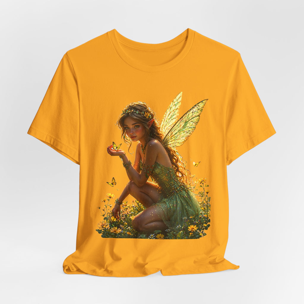 Fairy Garden T‑Shirt — Whimsical Sunlit Fairy Illustration Tee