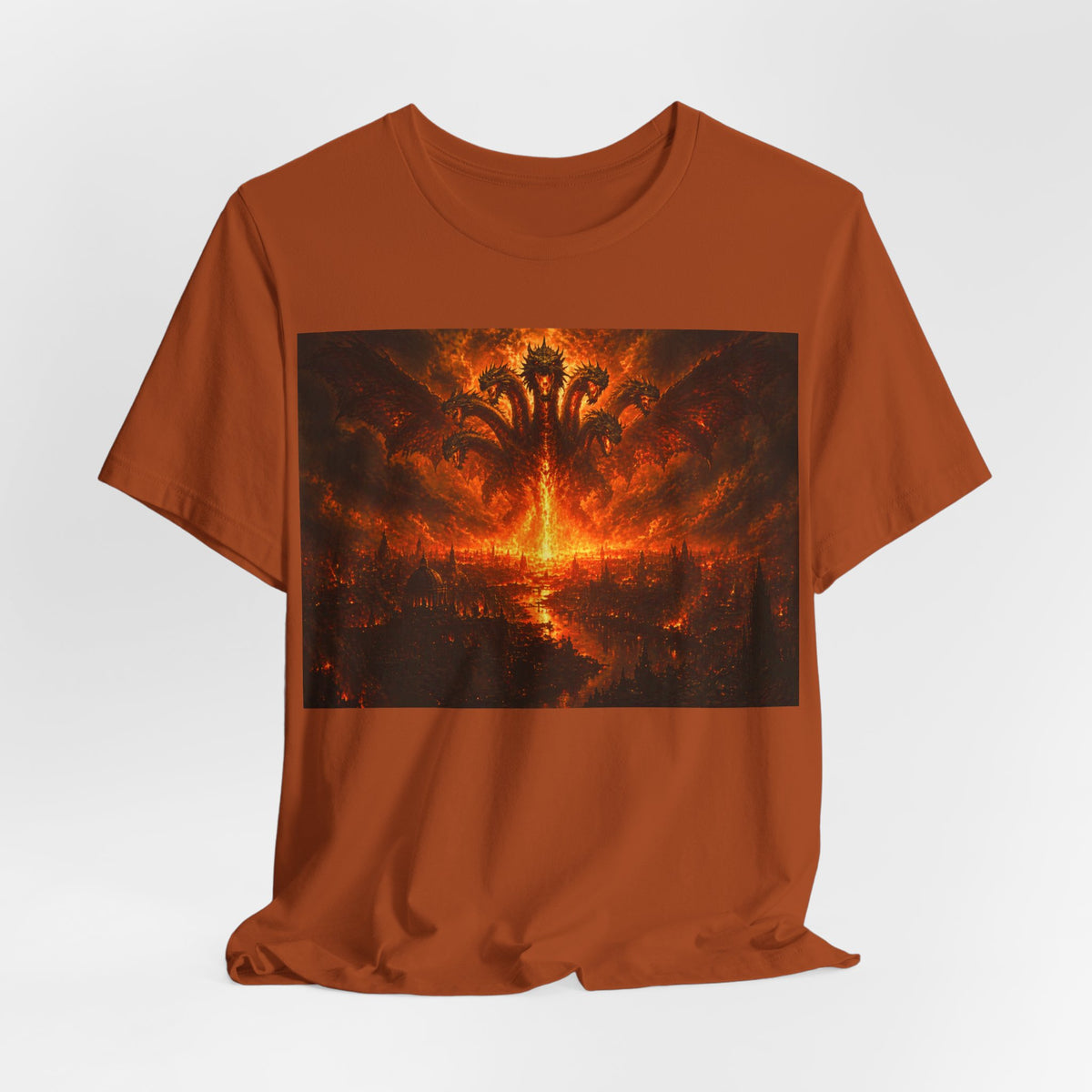 The seven headed dragon from the end of times T‑Shirt — Dark Graphic Tee