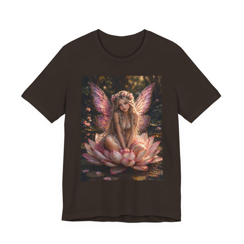 Fairy Lotus T-Shirt — Enchanted Winged Fairy Graphic Tee