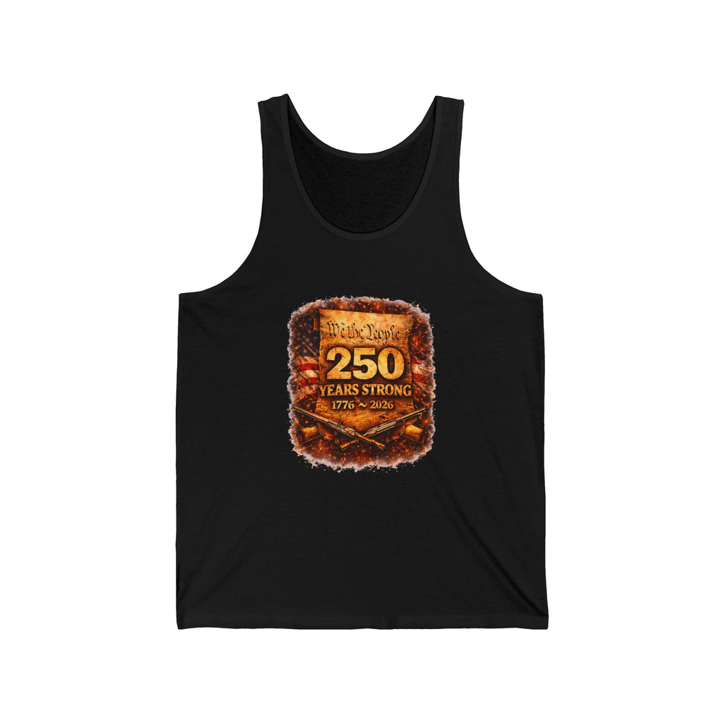 Tank Top — "250 Years Strong" Vintage Firefighter Anniversary Design