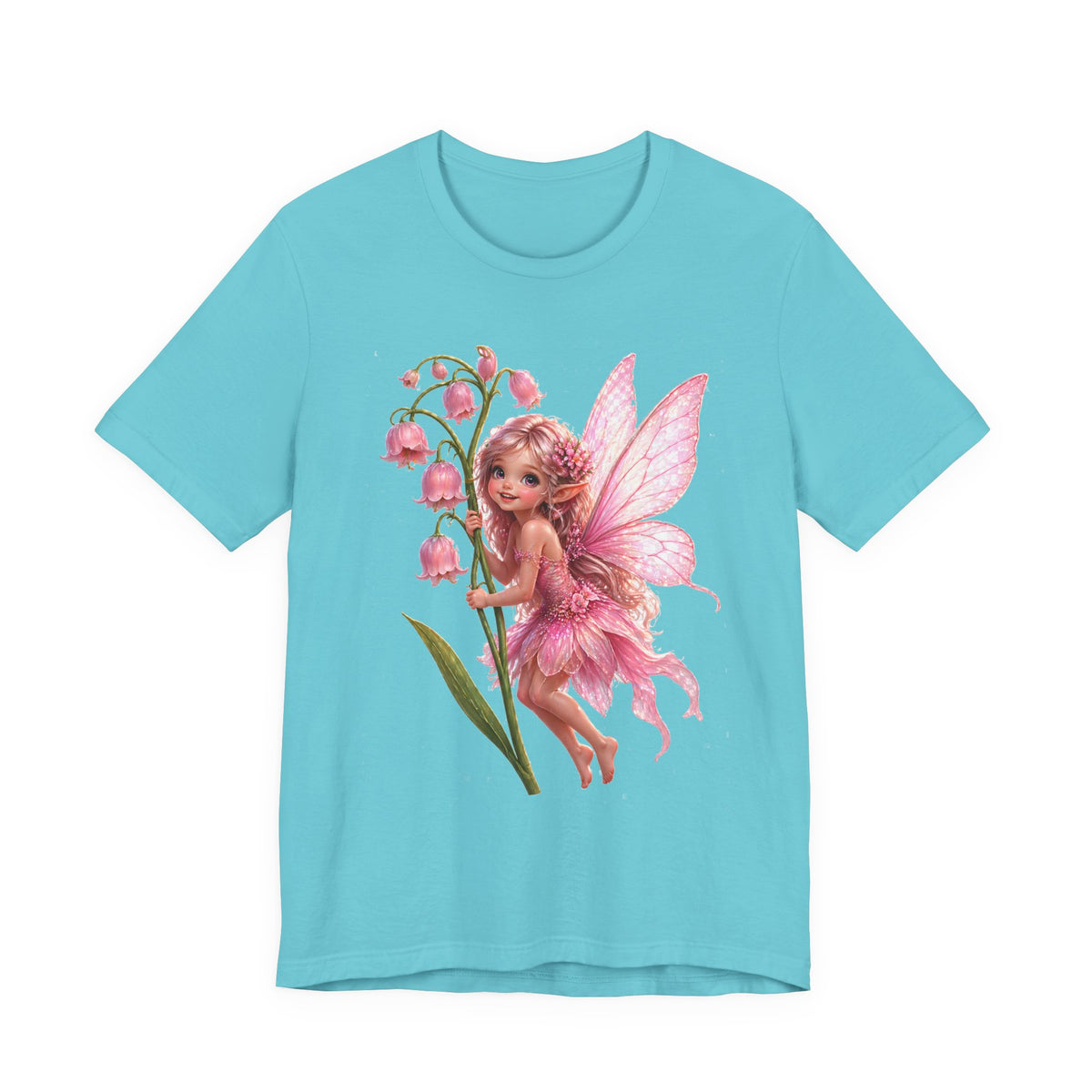 Pink Lily Fairy T-Shirt — Cute Floral Fairytee for Kids & Adults
