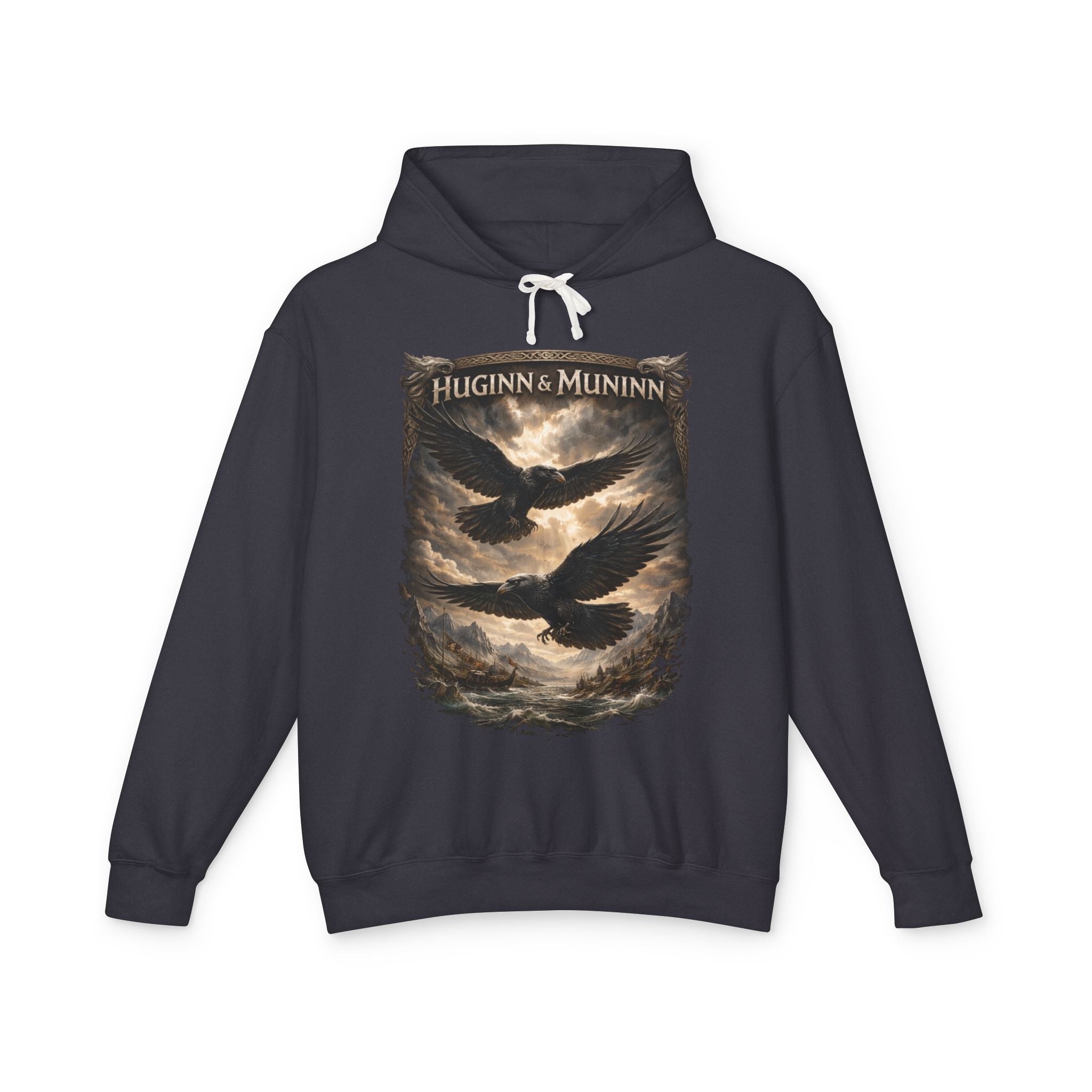 Huginn & Muninn Raven Hoodie — Norse Mythology Graphic Sweatshirt