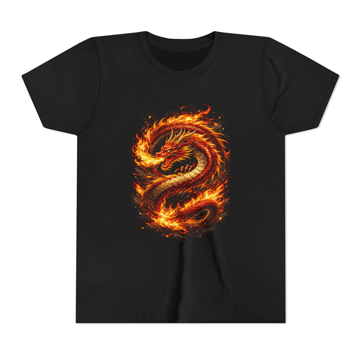 Youth Tee — Fiery Dragon Graphic Shirt