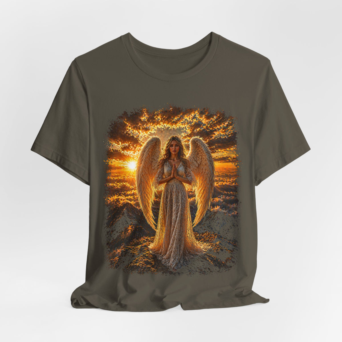 Angel Sunset Tee — Spiritual Guardian Wings T-Shirt