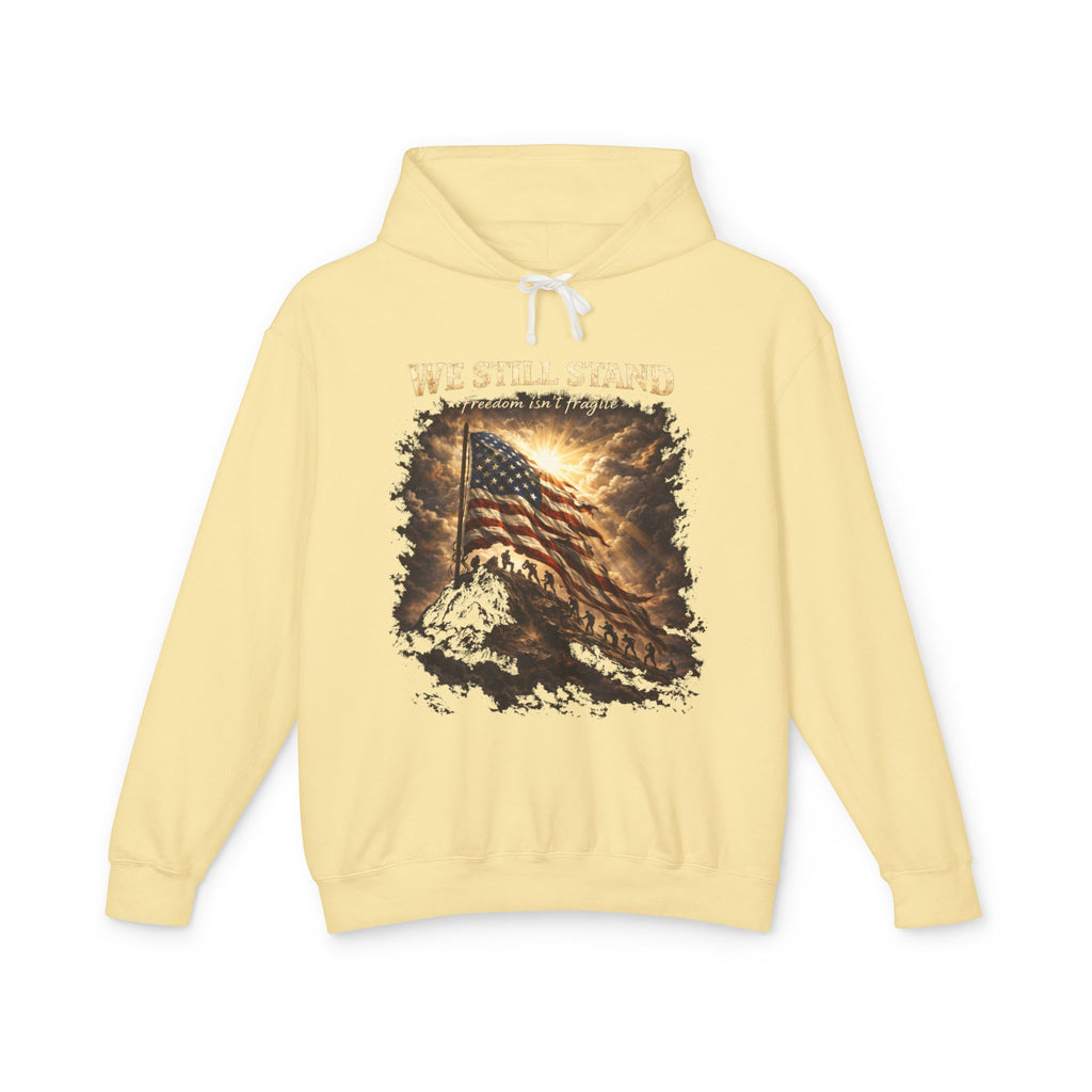 Patriotic "We Still Believe" Hoodie — American Flag Vintage Graphic