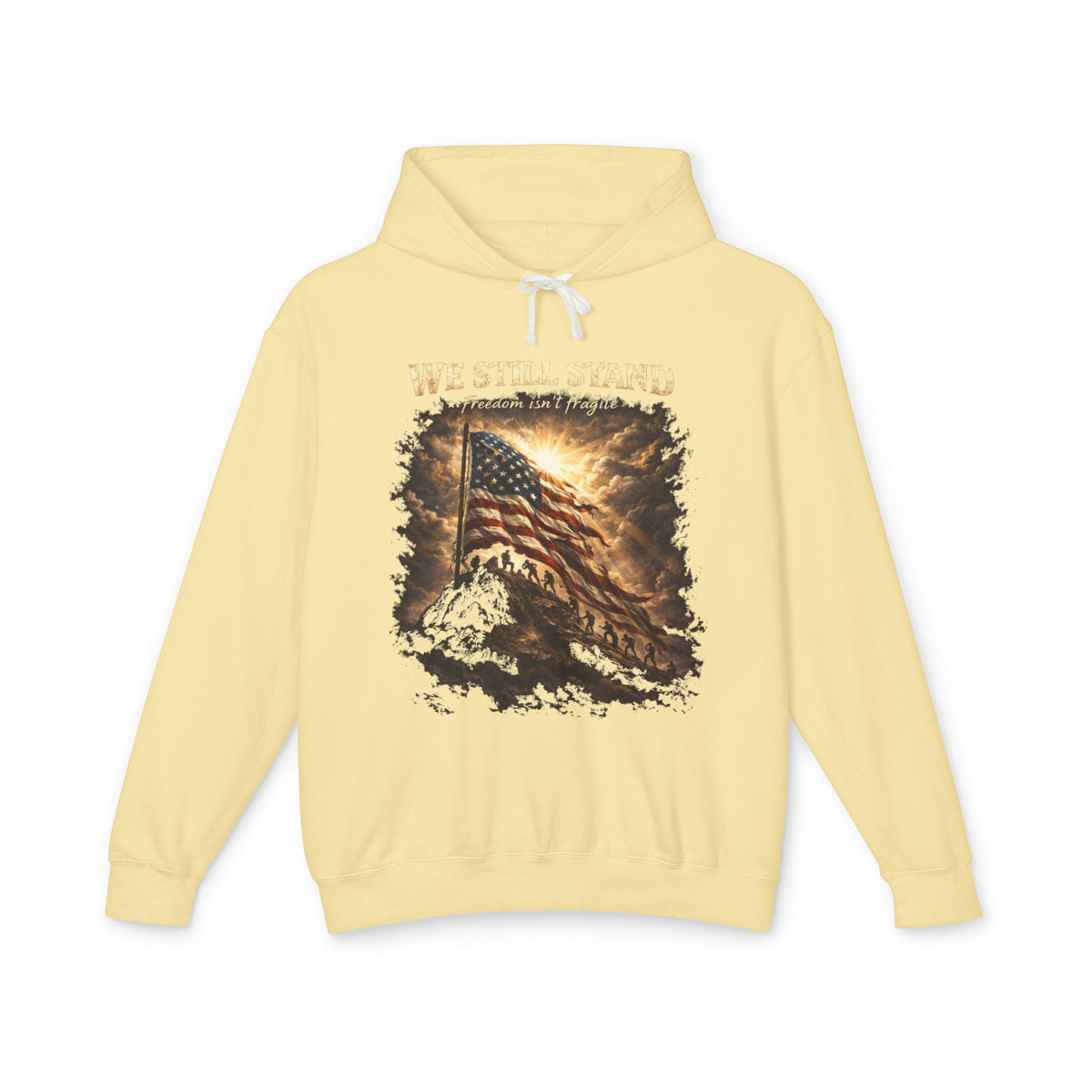 Patriotic "We Still Believe" Hoodie — American Flag Vintage Graphic