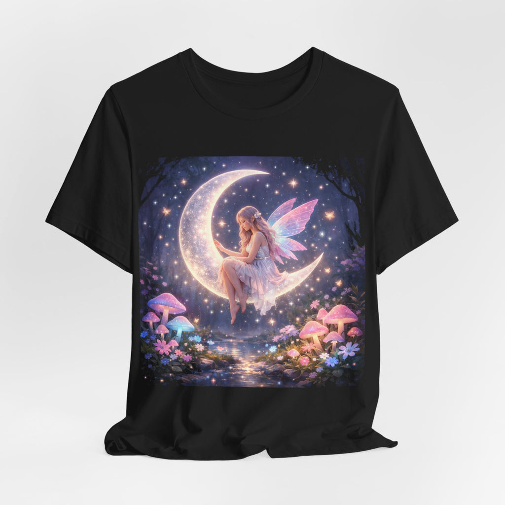 Fairy on the Moon T-Shirt — Magical Night Garden Fairy Tee