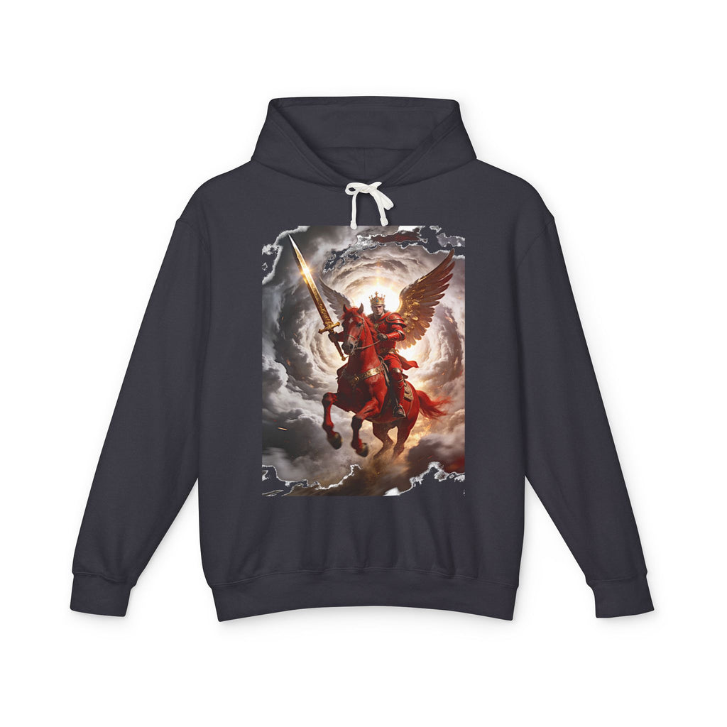 Archangel Warrior Hoodie — Saint Michael Celestial Battle Graphic Sweatshirt