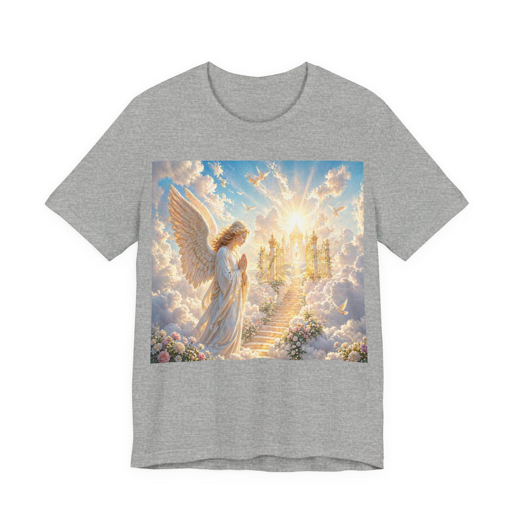 Heavenly Angel Stairway T-Shirt — Serene Christian Faith Tee