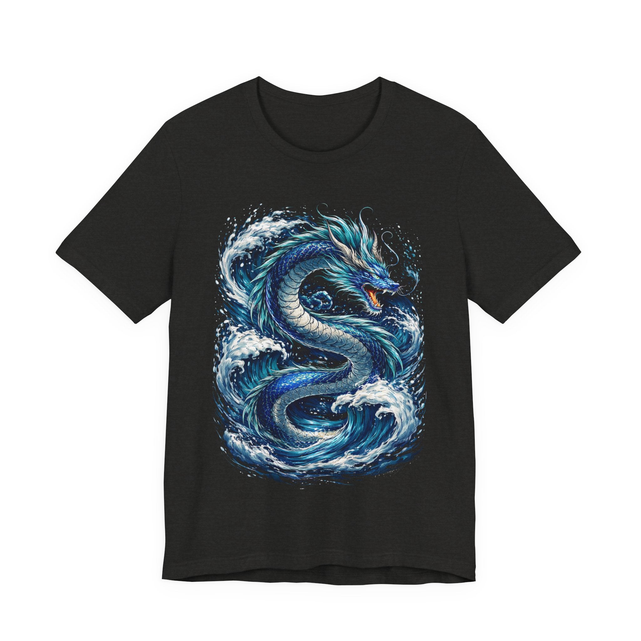 Ocean Dragon Graphic Tee — Blue Wave Serpent T-Shirt