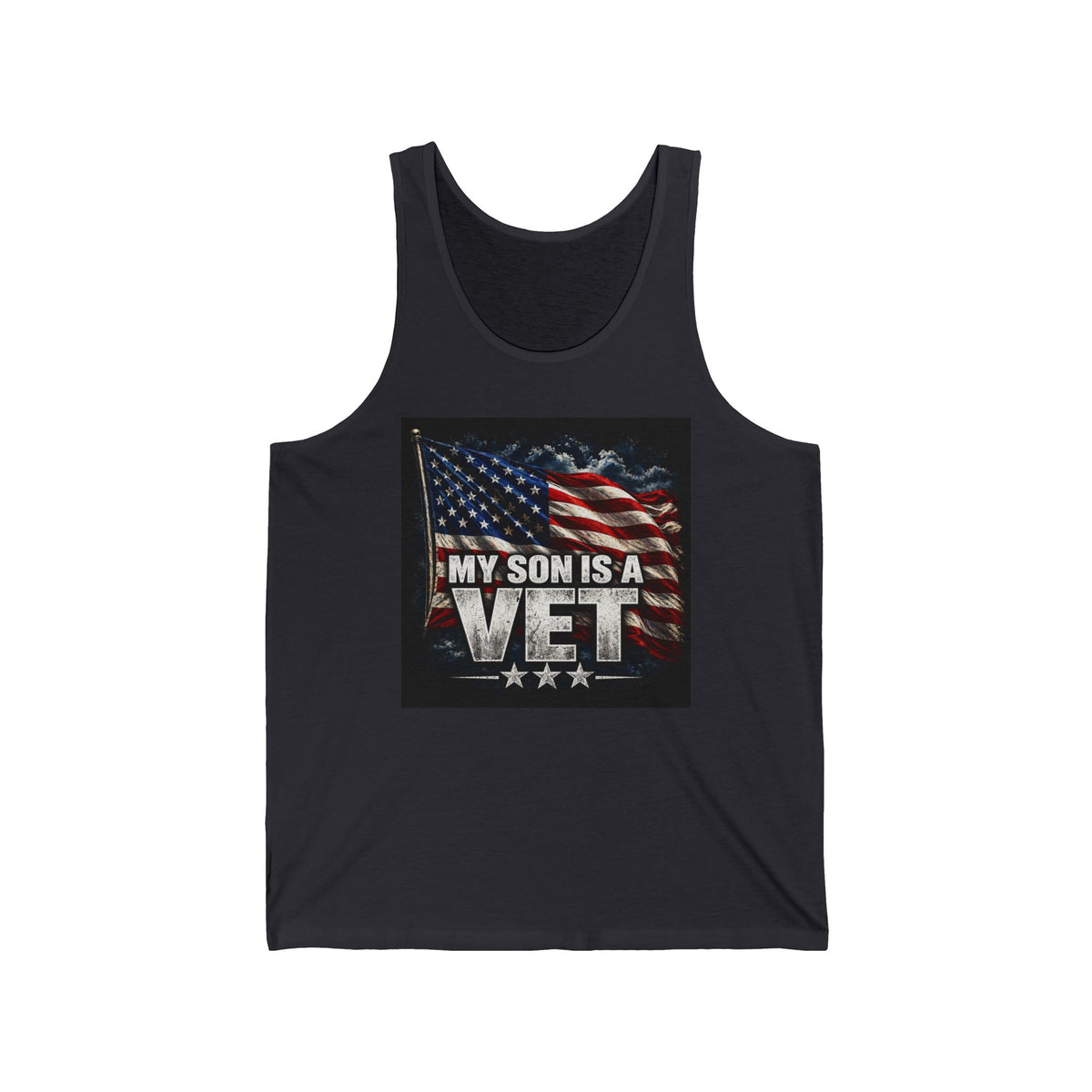 My Son Is A Vet Tank Top - Patriotic American Flag Veteran Support Tank