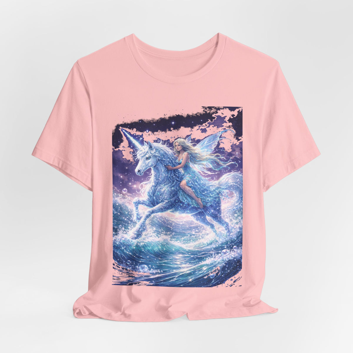 Mystical Unicorn Rider T‑Shirt – Fantasy Pegasus Night Sky Graphic Tee