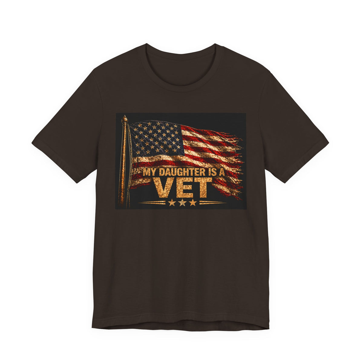 My Daughter Is a Vet T‑Shirt — American Flag Military Pride Tee