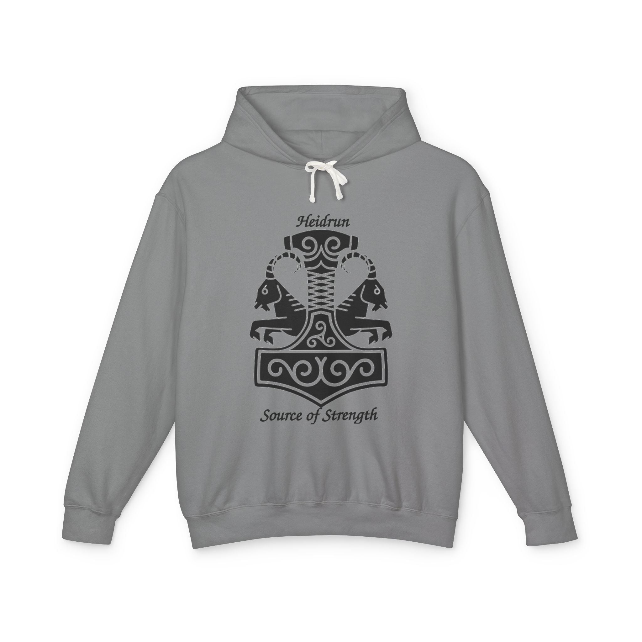 Heidrun 'Source of Strength' Viking Mjolnir Hoodie