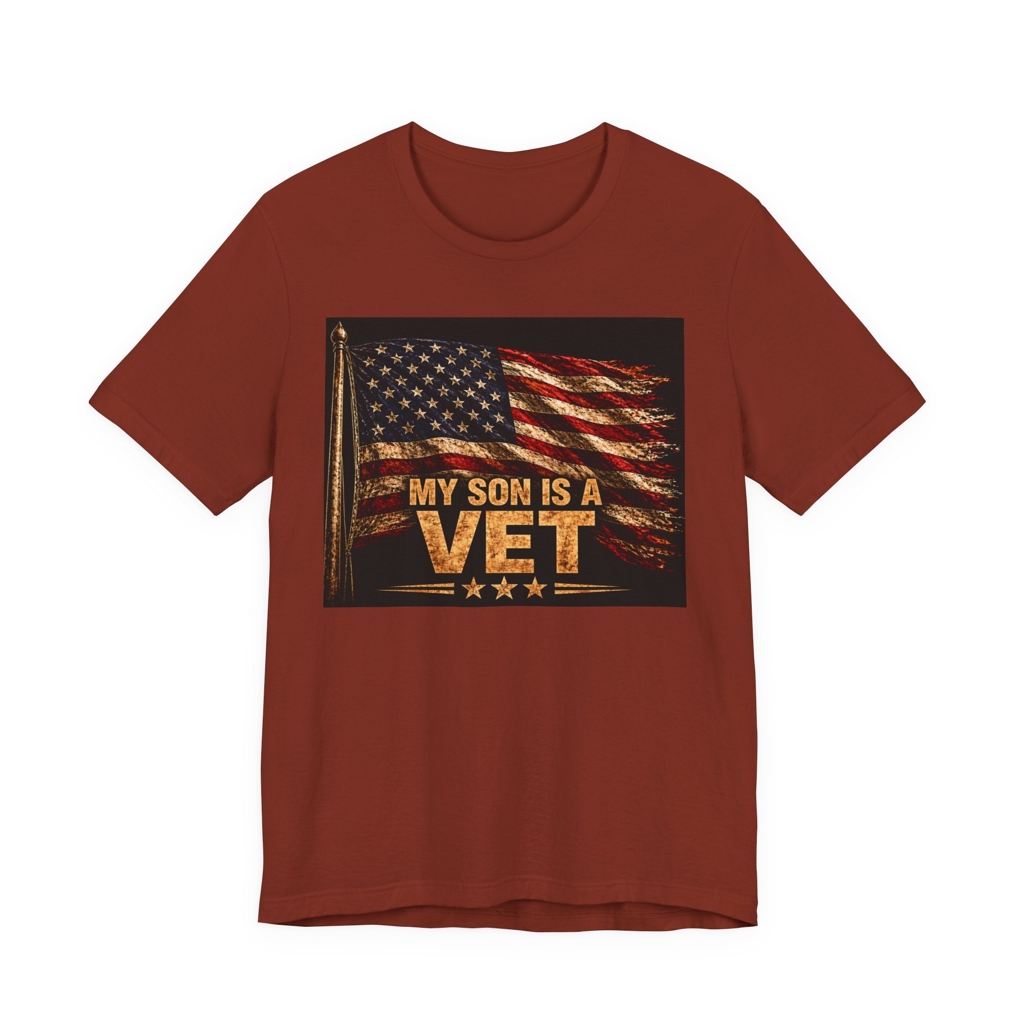 My Son Is A Vet T-Shirt — Patriotic American Flag Veteran Support Tee
