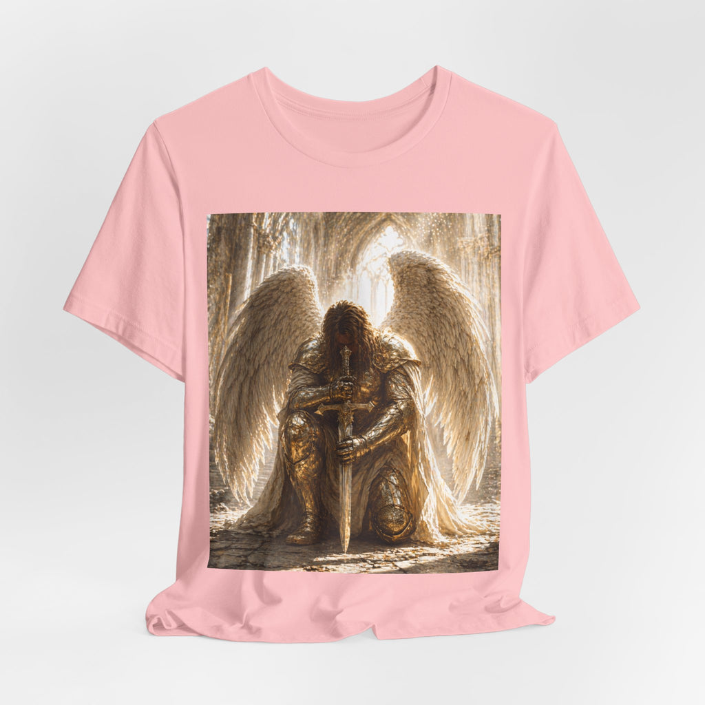 Guardian Angel Graphic Tee — Praying Winged Warrior T-Shirt