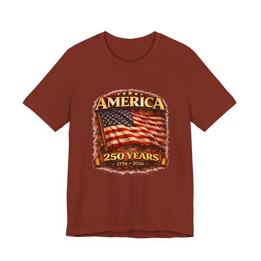 America 250 Years Flag T-Shirt – 1776–2026 Bicentennial Celebration Tee