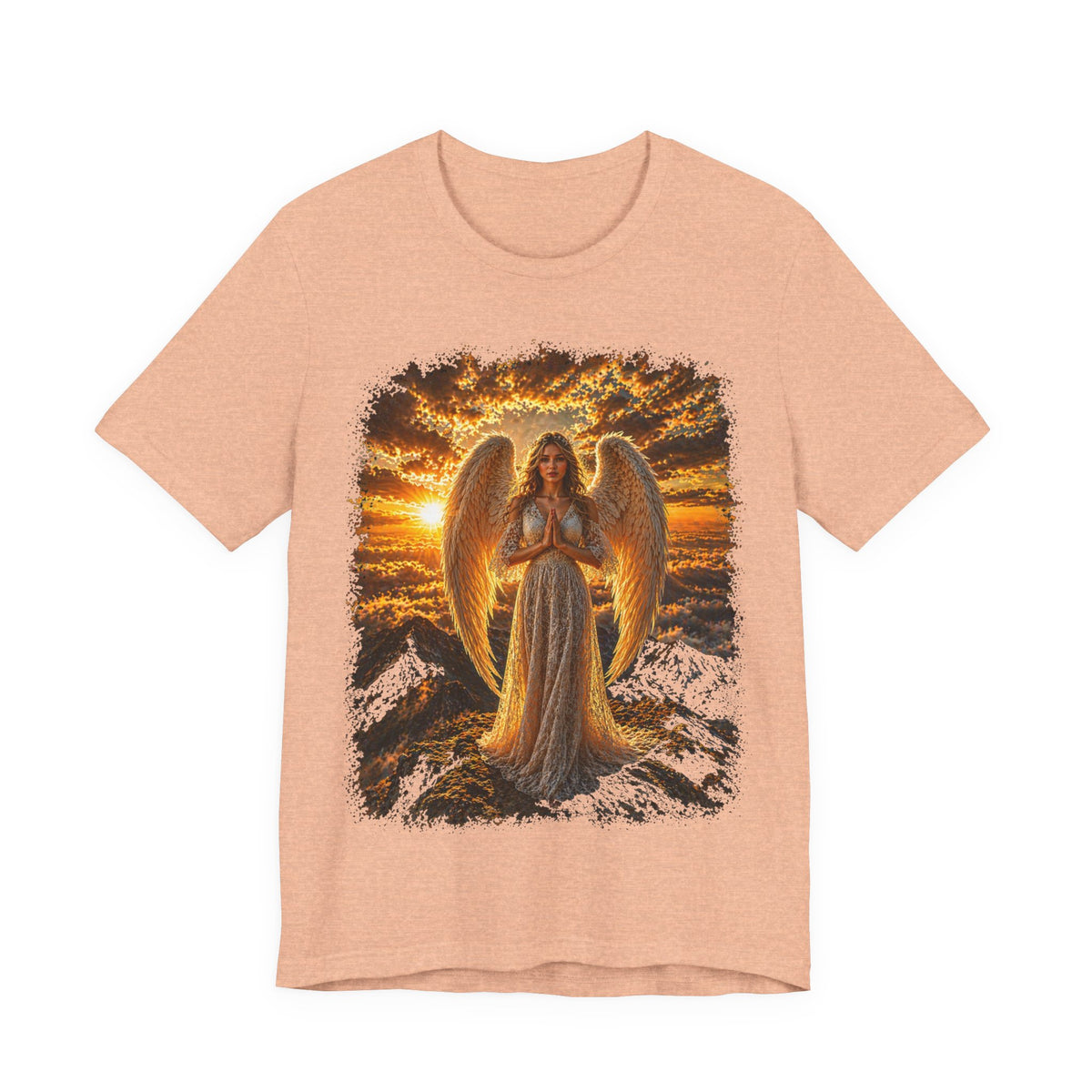 Angel Sunset Tee — Spiritual Guardian Wings T-Shirt