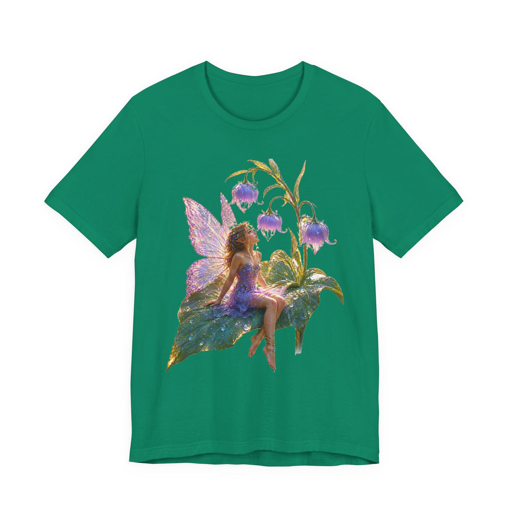 Fairy Garden T‑Shirt — Watercolor Fairy on Bellflower Tee