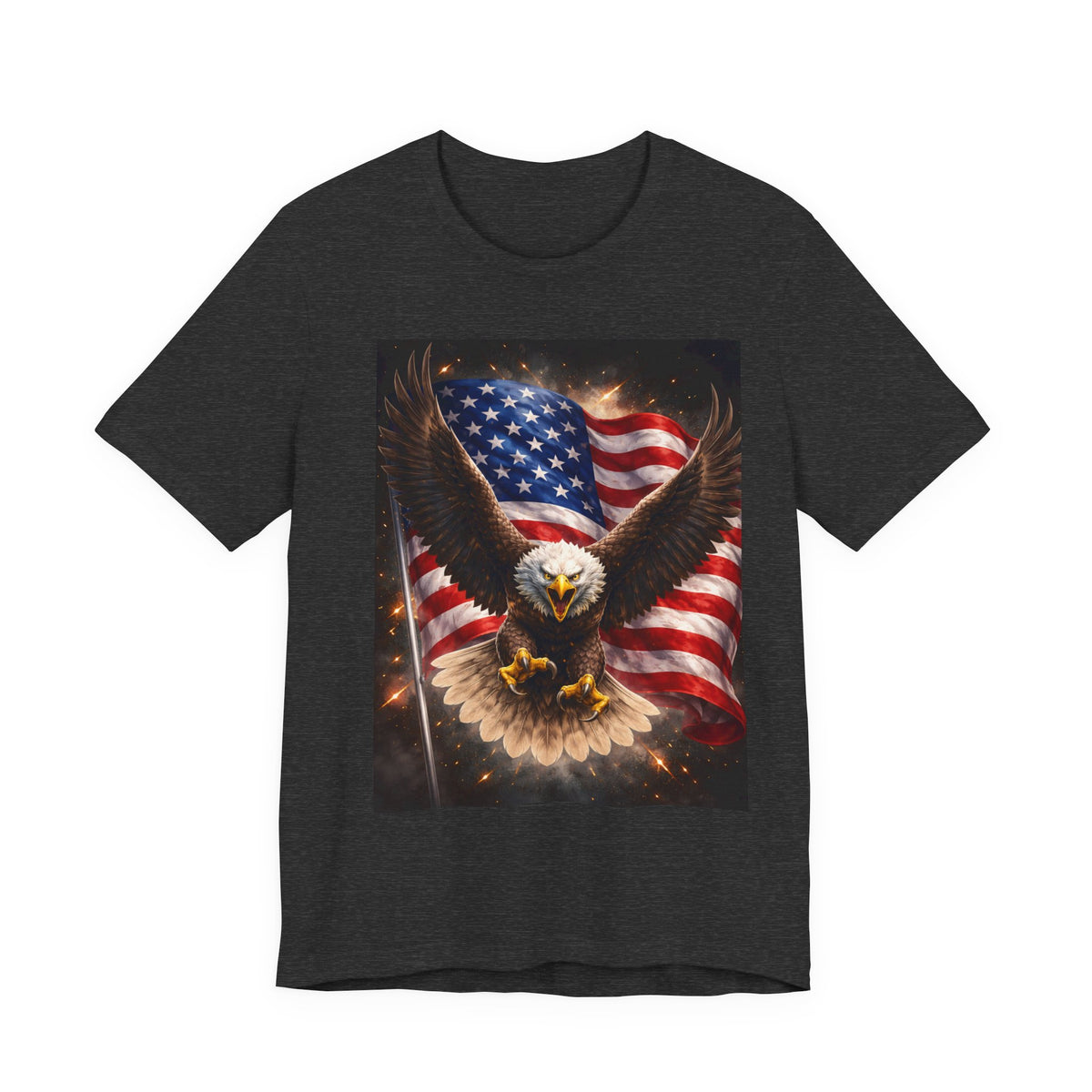 Patriotic Eagle T-Shirt — American Flag Bald Eagle Graphic Tee