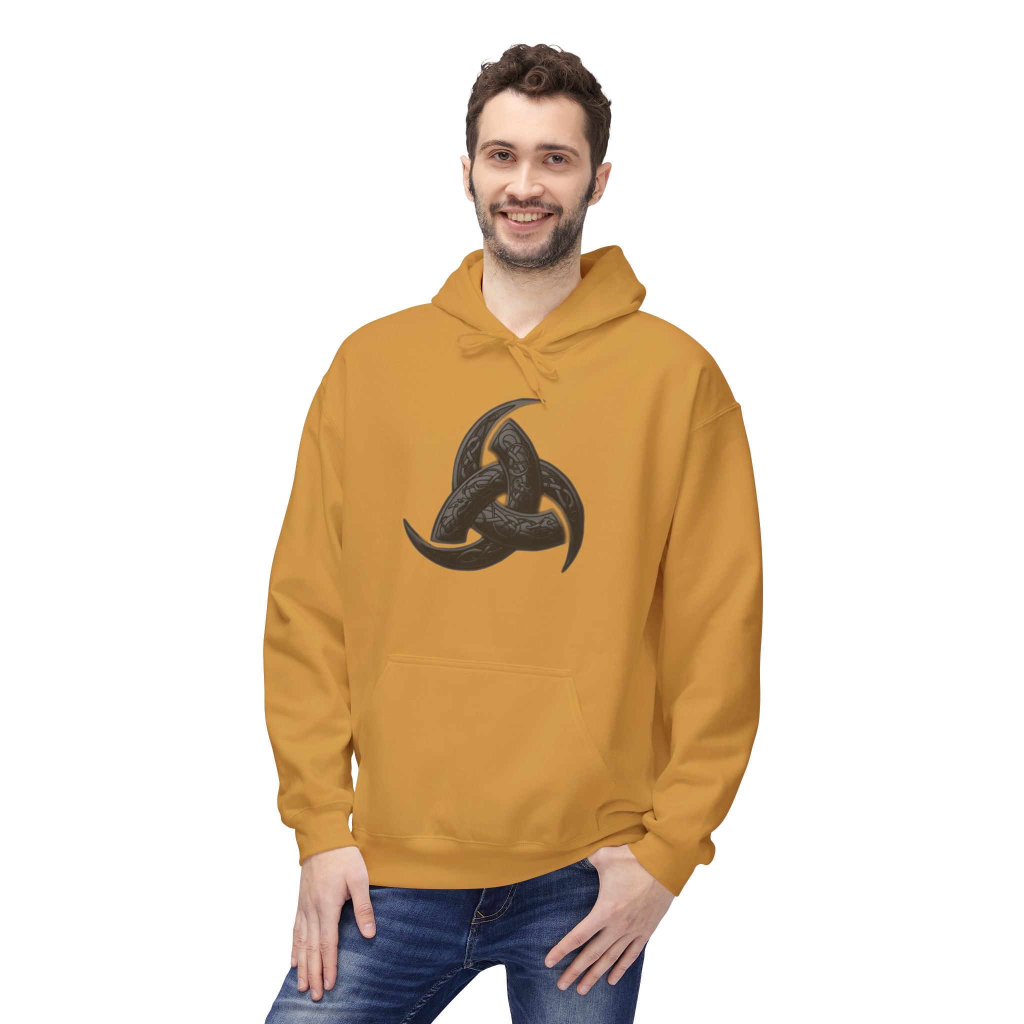 The Triple Horn of Odin is a Viking symbol  Fleece Hoodie