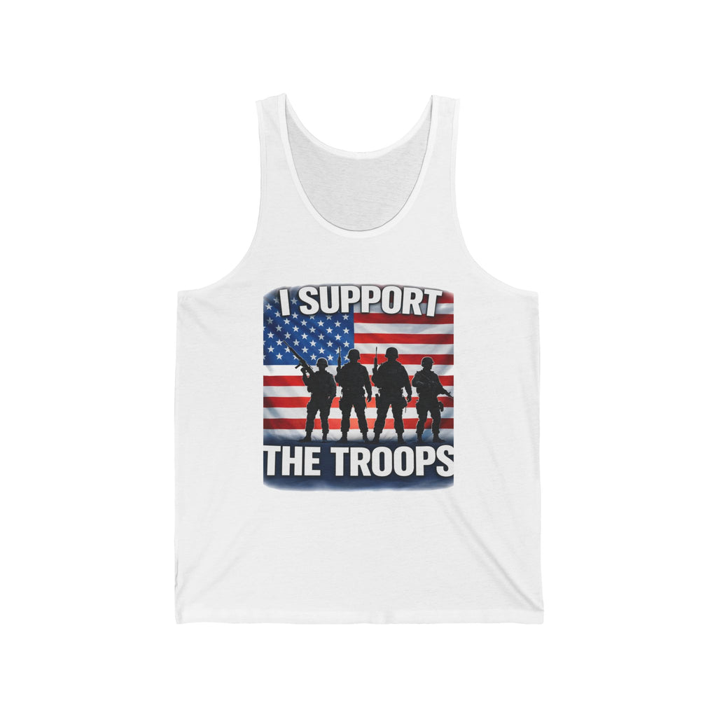 I Support The Troops Tank Top - American Flag Military Tribute