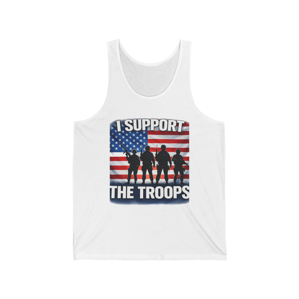 I Support The Troops Tank Top - American Flag Military Tribute
