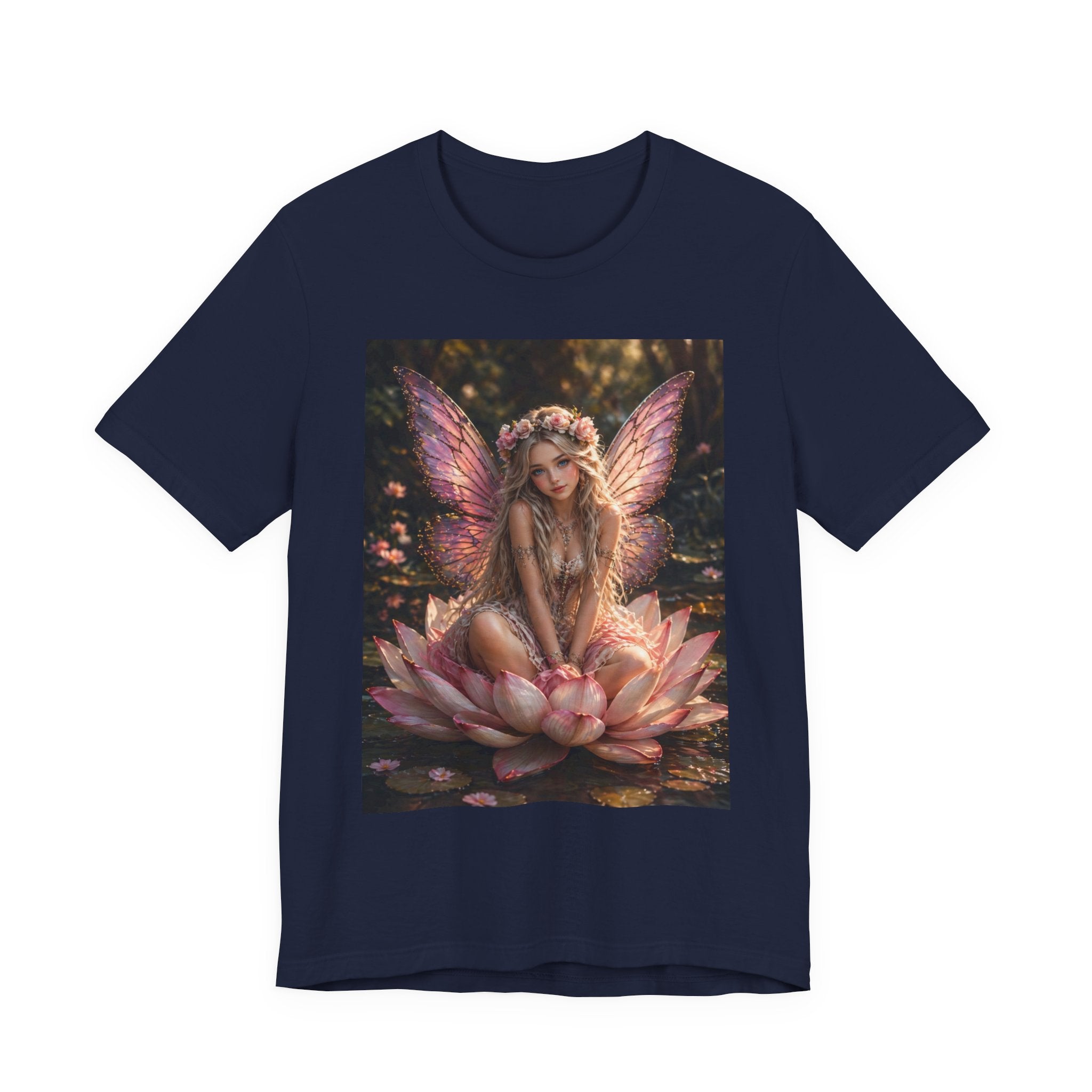 Fairy Lotus T-Shirt — Enchanted Winged Fairy Graphic Tee