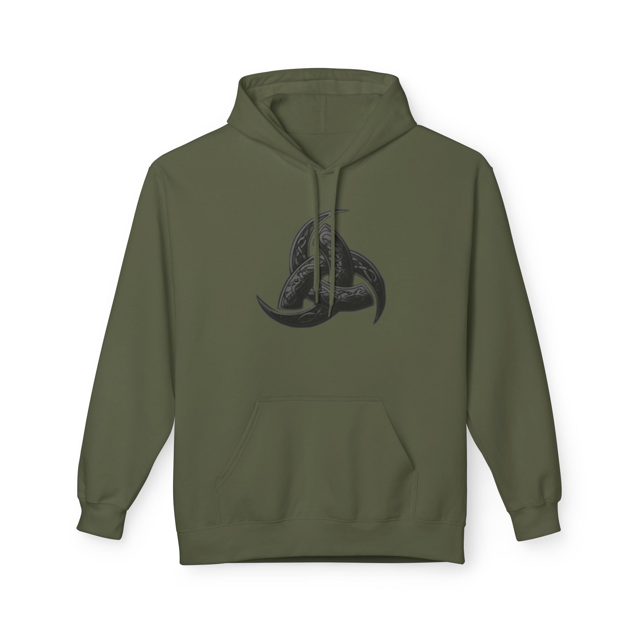 The Triple Horn of Odin is a Viking symbol  Fleece Hoodie