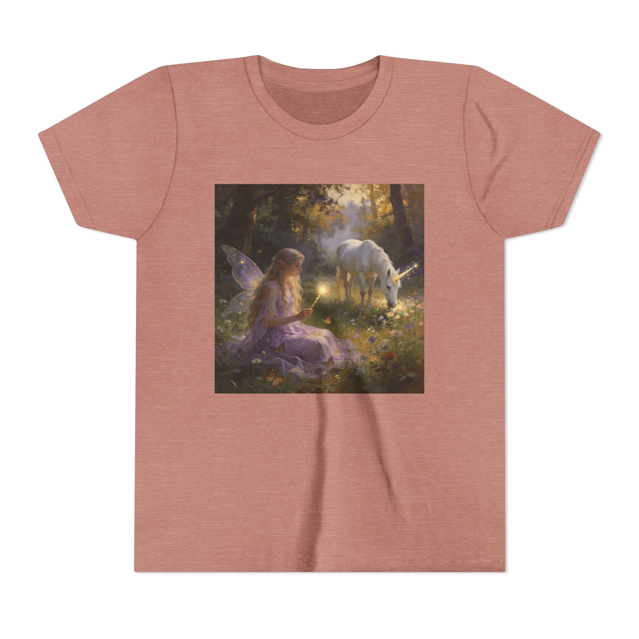 Youth Tee — Fairy and Unicorn Enchanted Forest Design