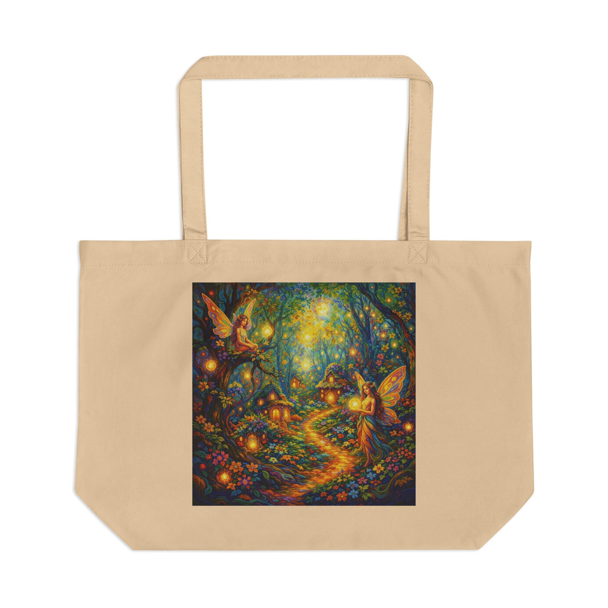 Fairy Garden Eco Tote Bag — Magical Forest Fairy Art Reusable Market Tote
