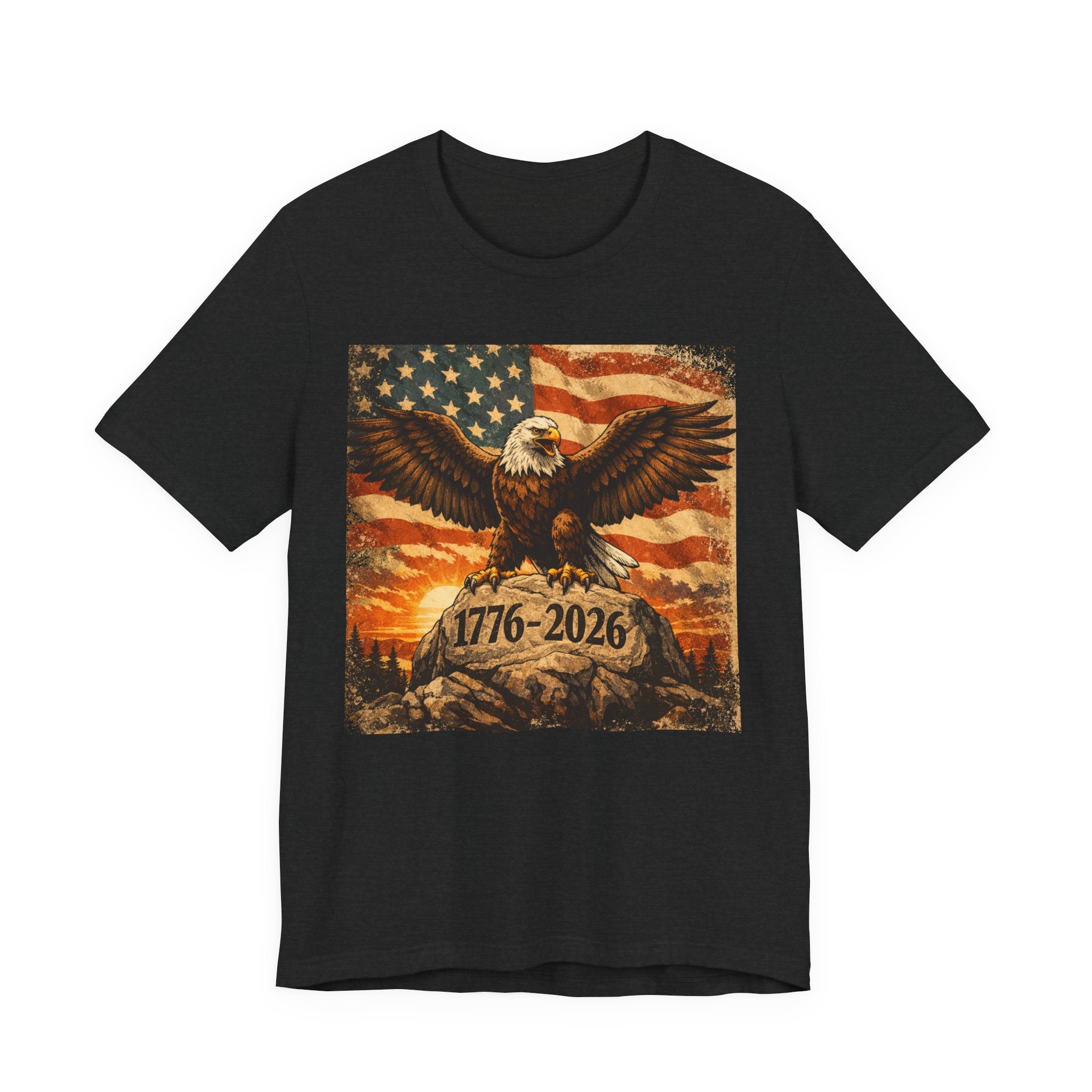 Patriotic Eagle Tee — 1776-2026 American Flag Graphic T-Shirt